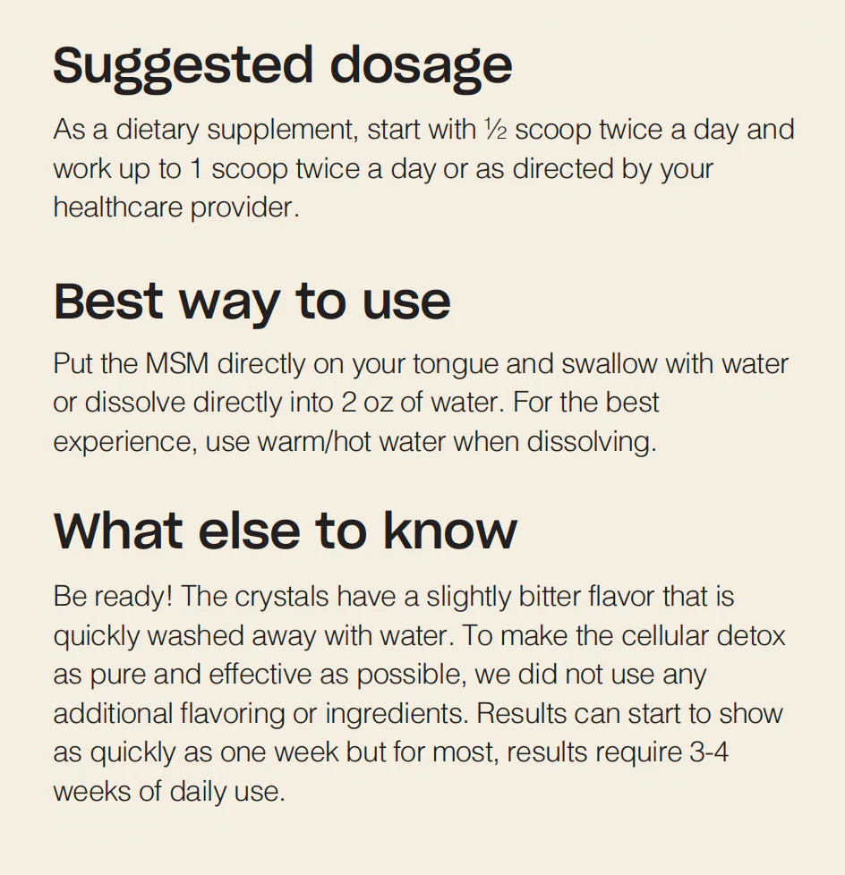 MSM Cellular Detox