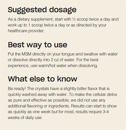 MSM Cellular Detox